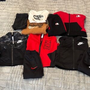 12M Matching Outfits (Nike, Timberland, & Champion)